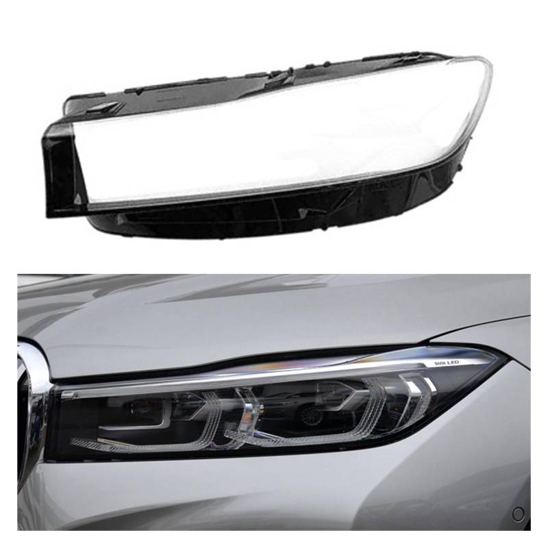 DWPTS Auto Front Glas Objektiv Kappen Scheinwerfer Abdeckung Auto Licht Lampenschirm Shell Kompatibel for BMW 7 Serie G11 G12 730 740 750 760Li 2019 2020 2021(Left-01) von DWPTS