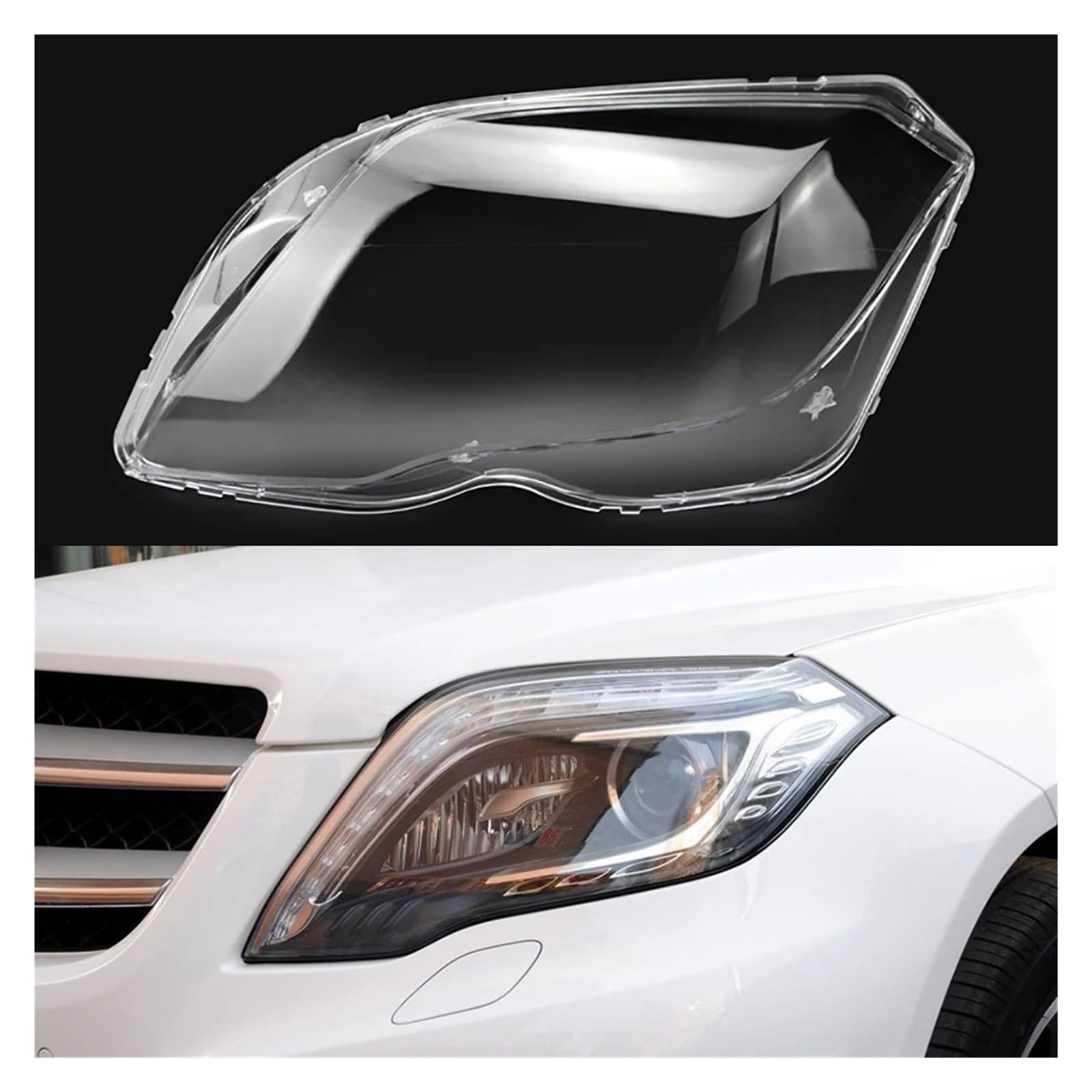 DWPTS Auto Front Glas Objektiv Scheinwerfer Transparent Lampenschirm Kompatibel for Benz GLK GLK200 GLK260 GLK300 GLK350 2013 2014 2015 Scheinwerfer Abdeckung(Left-01) von DWPTS