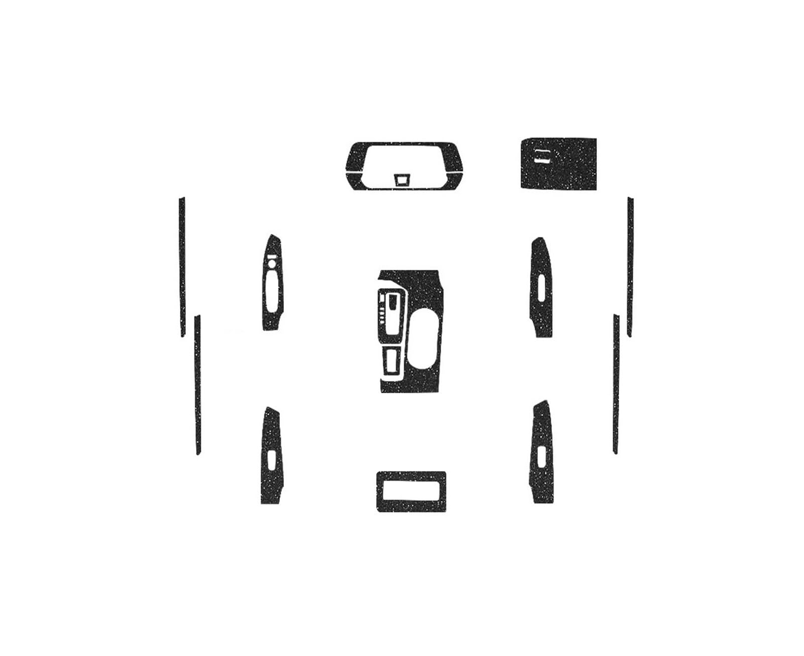 DWPTS Auto-Innenaufkleber, kompatibel for Nissan Altima L34 2019–2022, Hebefenster-Panel-Aufkleber, Getriebe, Armaturenbrett, Schutzfolie, Auto-Zubehör(Flash Point Black) von DWPTS