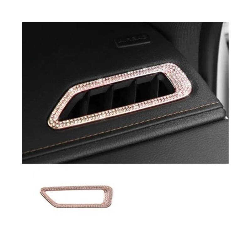 DWPTS Auto-Innenraum-Diamant-Aufkleber, zentraler Bedienknopf, Lenkrad, Luftauslass, Multimedia-Taste, dekorativ, kompatibel mit Cadillac XT4 CT5 CT4(Rose Gold 1pcs-01) von DWPTS