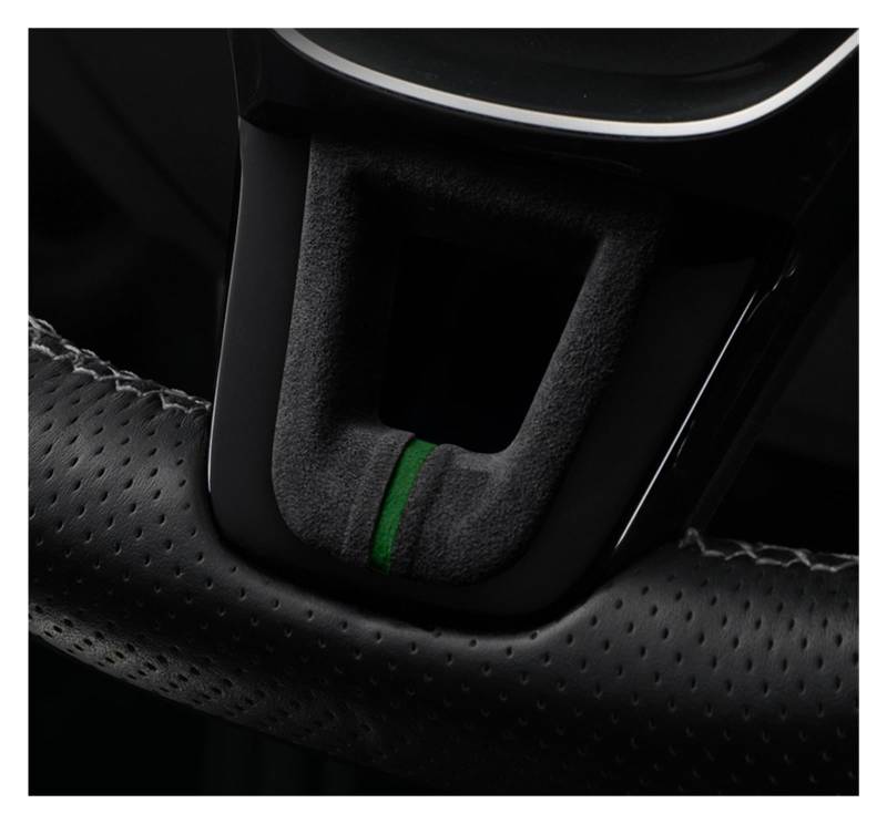 DWPTS Auto Lenkrad Aufkleber Wildleder Geeignet Kompatibel for VW Sagitar Jetta CC Golf Bora Polp Innen Aufkleber Zubehör(Cool Green) von DWPTS