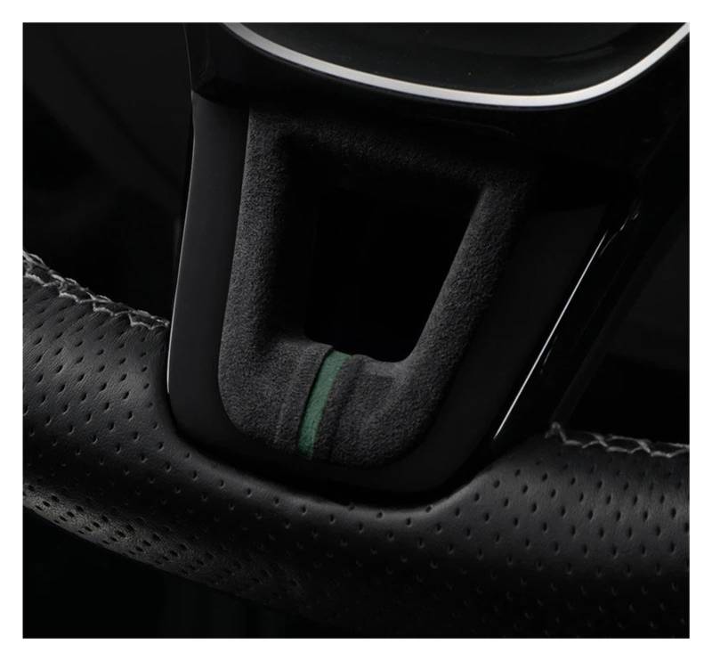 DWPTS Auto Lenkrad Aufkleber Wildleder Geeignet Kompatibel for VW Sagitar Jetta CC Golf Bora Polp Innen Aufkleber Zubehör(Dark Green) von DWPTS