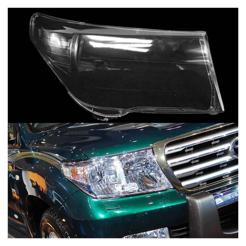 DWPTS Auto-Lichtkappen, kompatibel mit Toyota Land Cruiser LC200 2007–2011, Auto-Schutz-Scheinwerferabdeckung, transparenter Lampenschirm, Glaslinsenschale(Right) von DWPTS