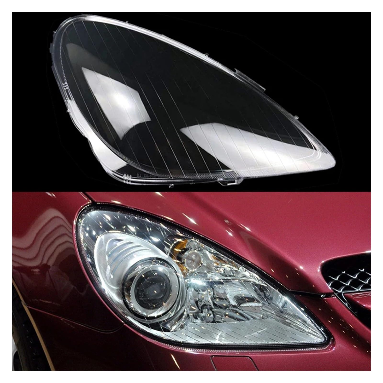 DWPTS Auto Scheinwerfer Abdeckung Scheinwerfer Lampenschirm Lampcover Kopf Lampe Objektiv Shell Kompatibel for Mercedes-Benz SLK-Klasse W171 SLK280 300 350 2004~2010(Right) von DWPTS