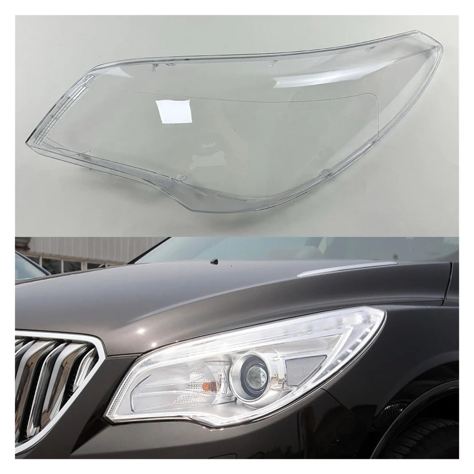 DWPTS Auto Scheinwerfer Shell Lampe Schatten Auto Transparente Masken Scheinwerfer Glas Scheinwerfer Objektiv Abdeckung Kompatibel for Buick Enclave 2014 2015 2016(1PCS Left Side) von DWPTS