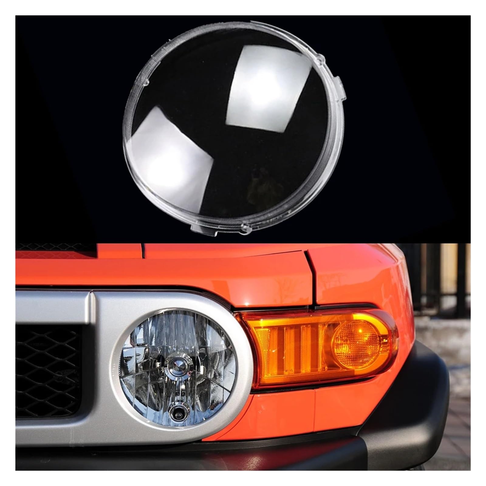 DWPTS Auto Transparent Scheinwerfer Abdeckung Kompatibel for Toyota FJ Cruiser 2007-2017 Auto Lampenschirm Kappen Kopf Lampe Licht Shell objektiv Gehäuse Fall(Left) von DWPTS