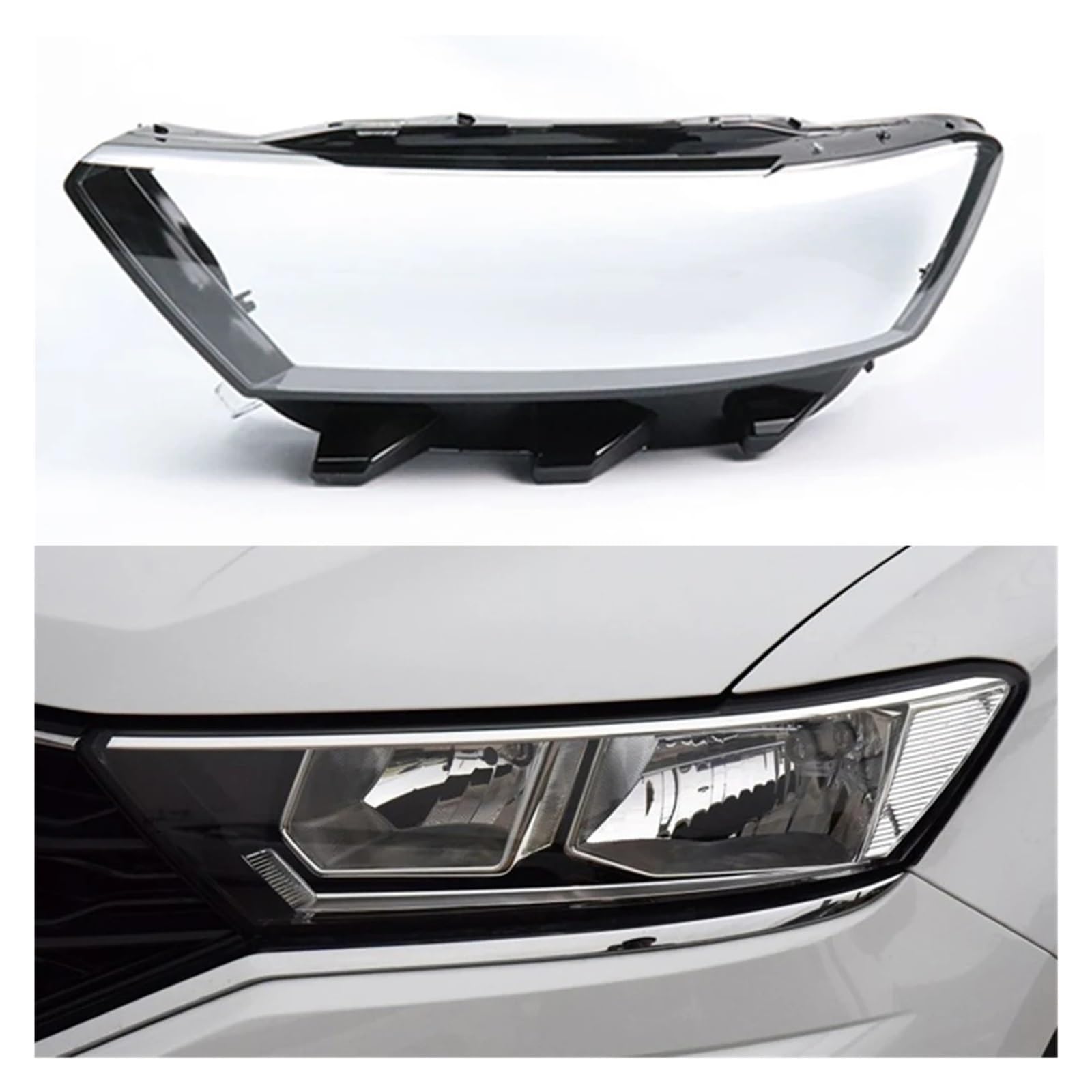 DWPTS Auto Transparente Abdeckung Scheinwerfer Glas Shell Lampe Schatten Scheinwerfer Objektiv Abdeckung Lampenschirm Fall Kompatibel for VW T-ROC 2018 2019 2020(Left) von DWPTS