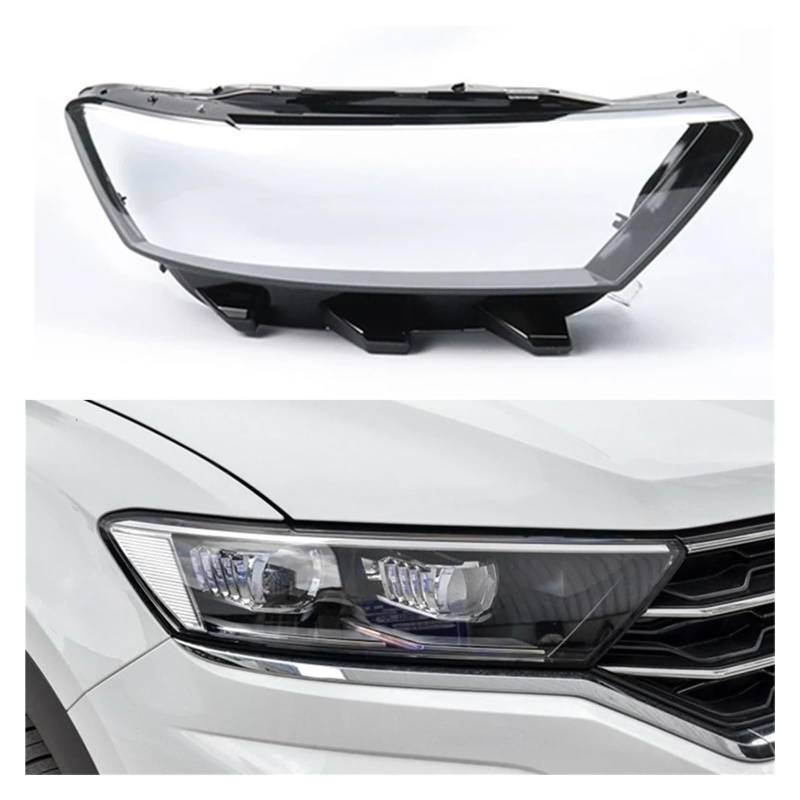 DWPTS Auto Transparente Abdeckung Scheinwerfer Glas Shell Lampe Schatten Scheinwerfer Objektiv Abdeckung Lampenschirm Fall Kompatibel for VW T-ROC 2018 2019 2020(Right-01) von DWPTS