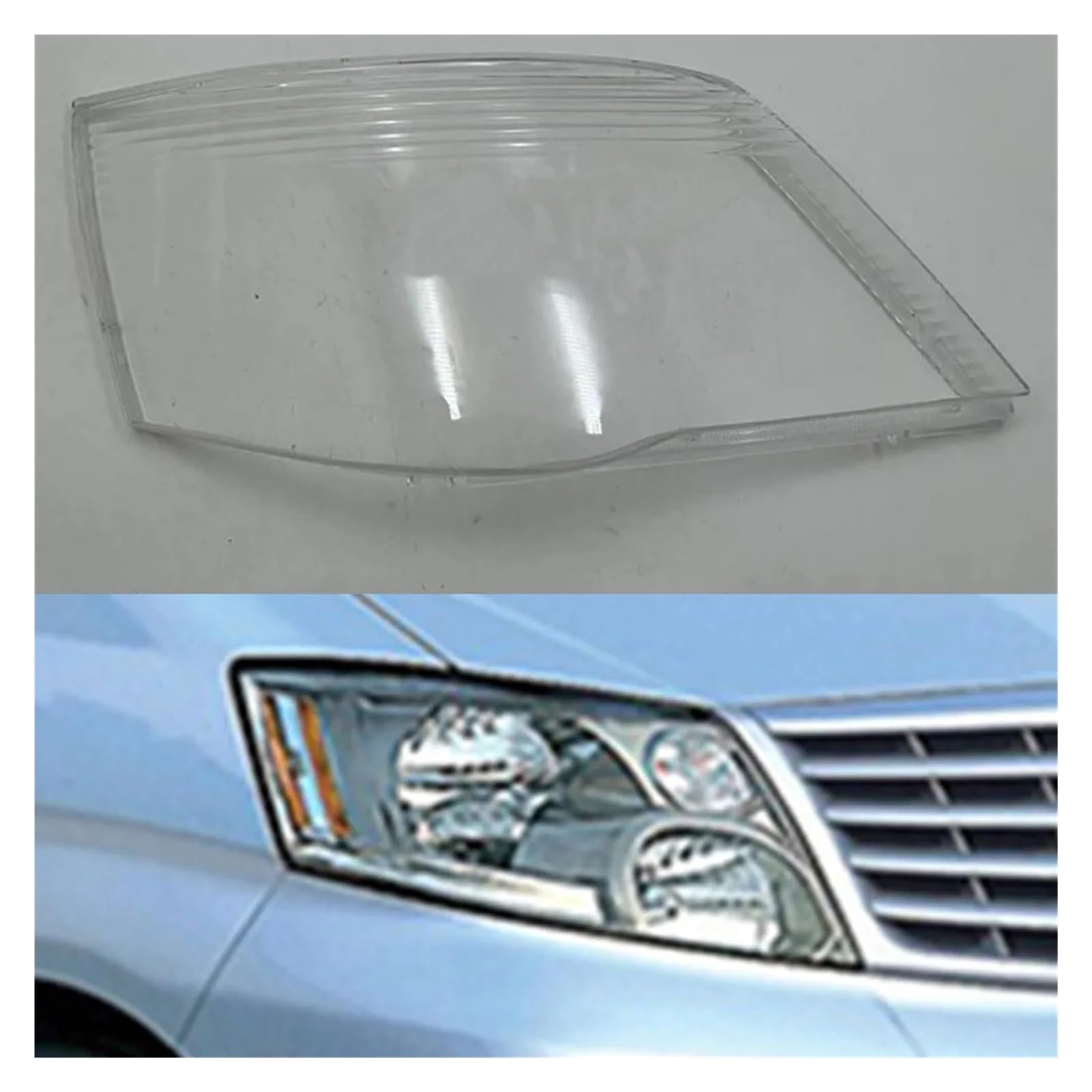 DWPTS Front Scheinwerfer Abdeckung Transparente Maske Lampe Schatten Scheinwerfer Shell Objektiv Auto Kompatibel for Toyota Alphard AH10 2002~2007(Right) von DWPTS