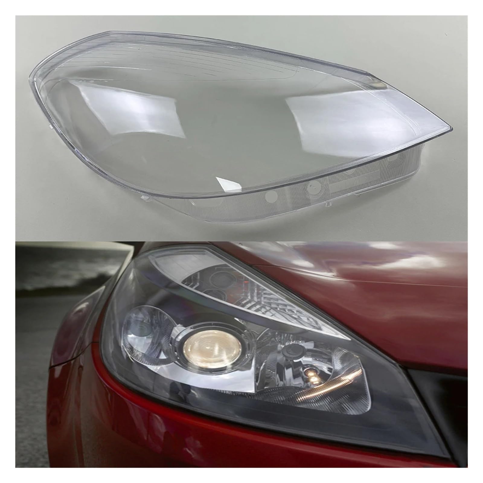 DWPTS Frontscheinwerferabdeckung, transparente Maske, Lampenschirm, Scheinwerferschale, Objektiv, Lampenschirm, kompatibel for Renault Clio 2008(Right) von DWPTS