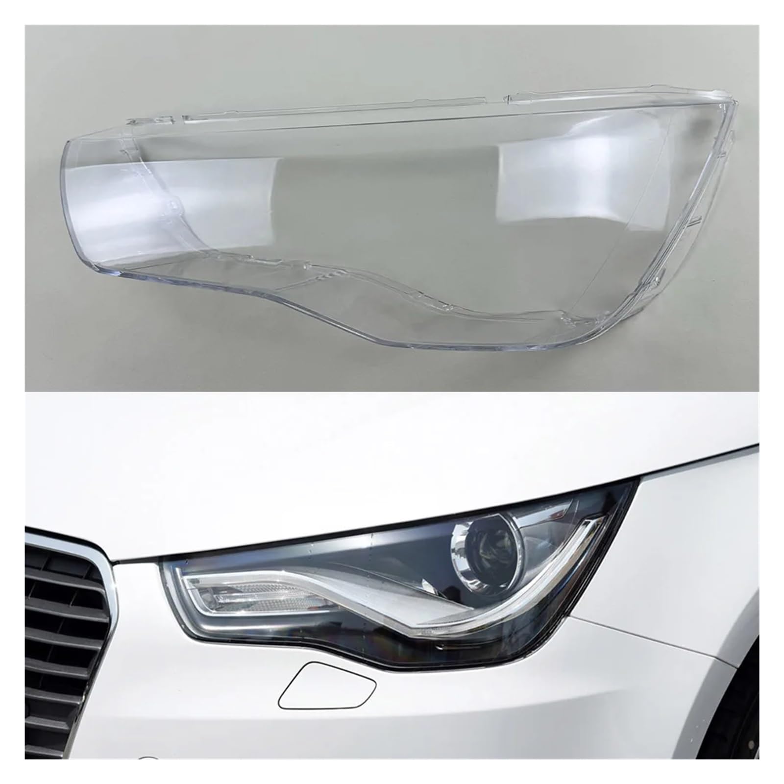 DWPTS Frontscheinwerferabdeckung Transparente Maske Scheinwerferlampengehäuse Lampenschirm Kompatibel for Audi A1 2011-2014(1PCS Left Side) von DWPTS