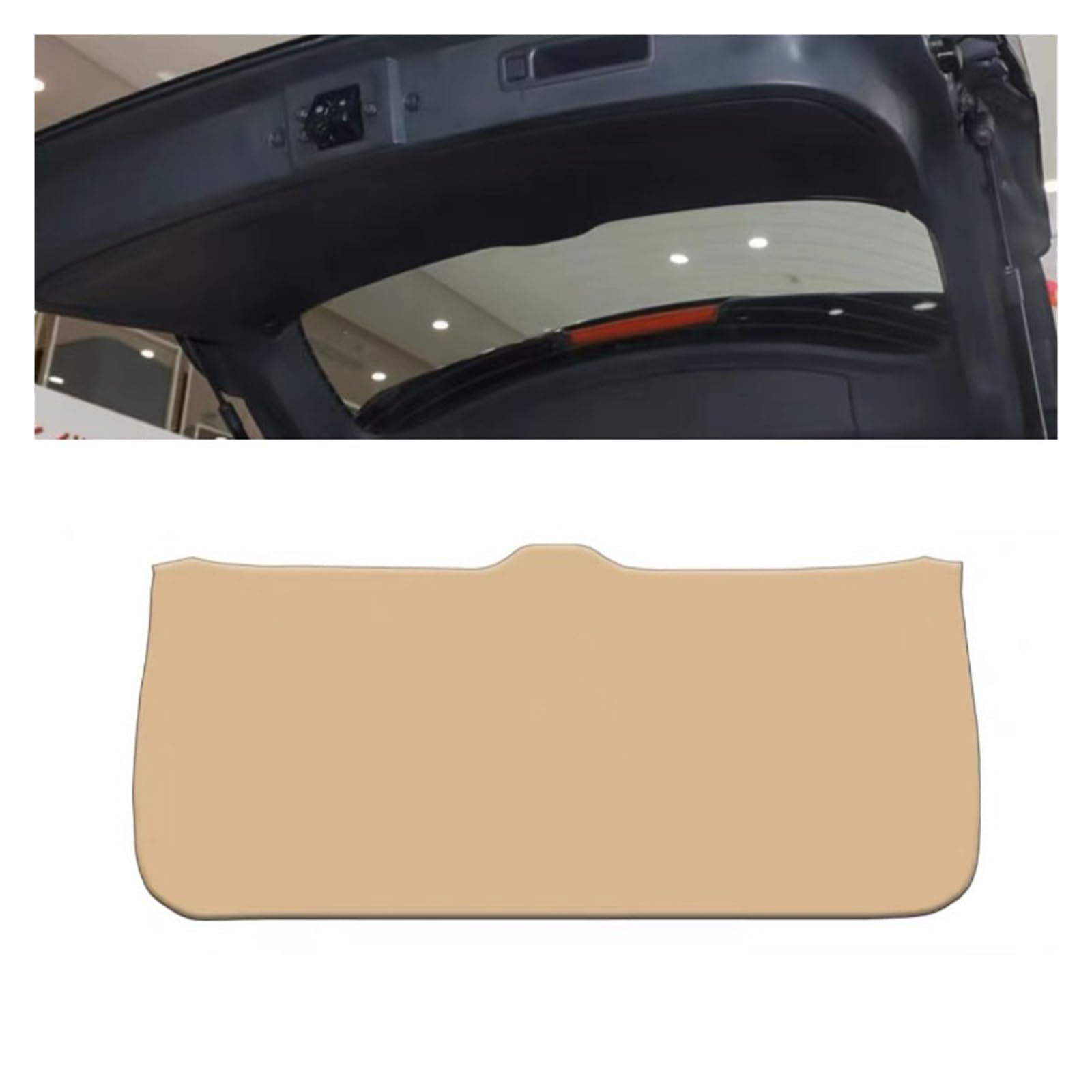 DWPTS Hinten Stamm Heckklappe Leder Protector Pad Abdeckung Kompatibel for Toyota Highlander 2009-2022 Innen Modifikation Zubehör(2022-beige) von DWPTS