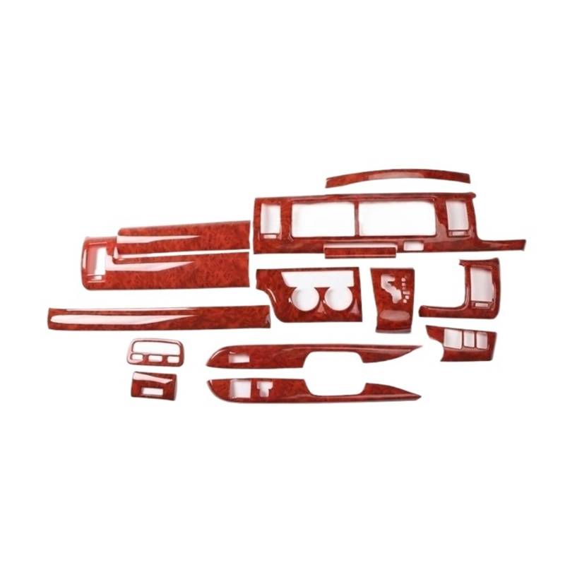 DWPTS Holzmaserung Auto Armaturenbrett Fenstersteuerung Aufkleber Mittelkonsole Getriebe Panel Abdeckung kompatibel for Toyota HIACE 200 2005–2010 2011 2012 2013(for at Wide Body) von DWPTS