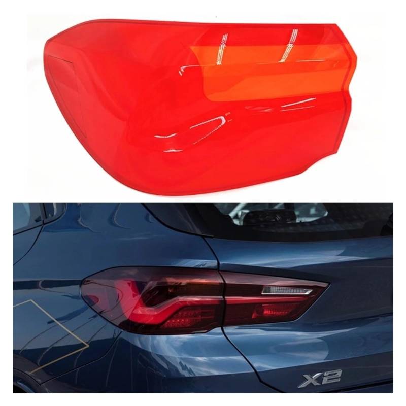 DWPTS Kompatibel for BMW X2 2020 2021 2022 2023 Auto Hinten Rücklicht Shell Bremslichter Shell Ersatz Auto Hinten Shell Abdeckung Maske Lampenschirm(Outside Left) von DWPTS