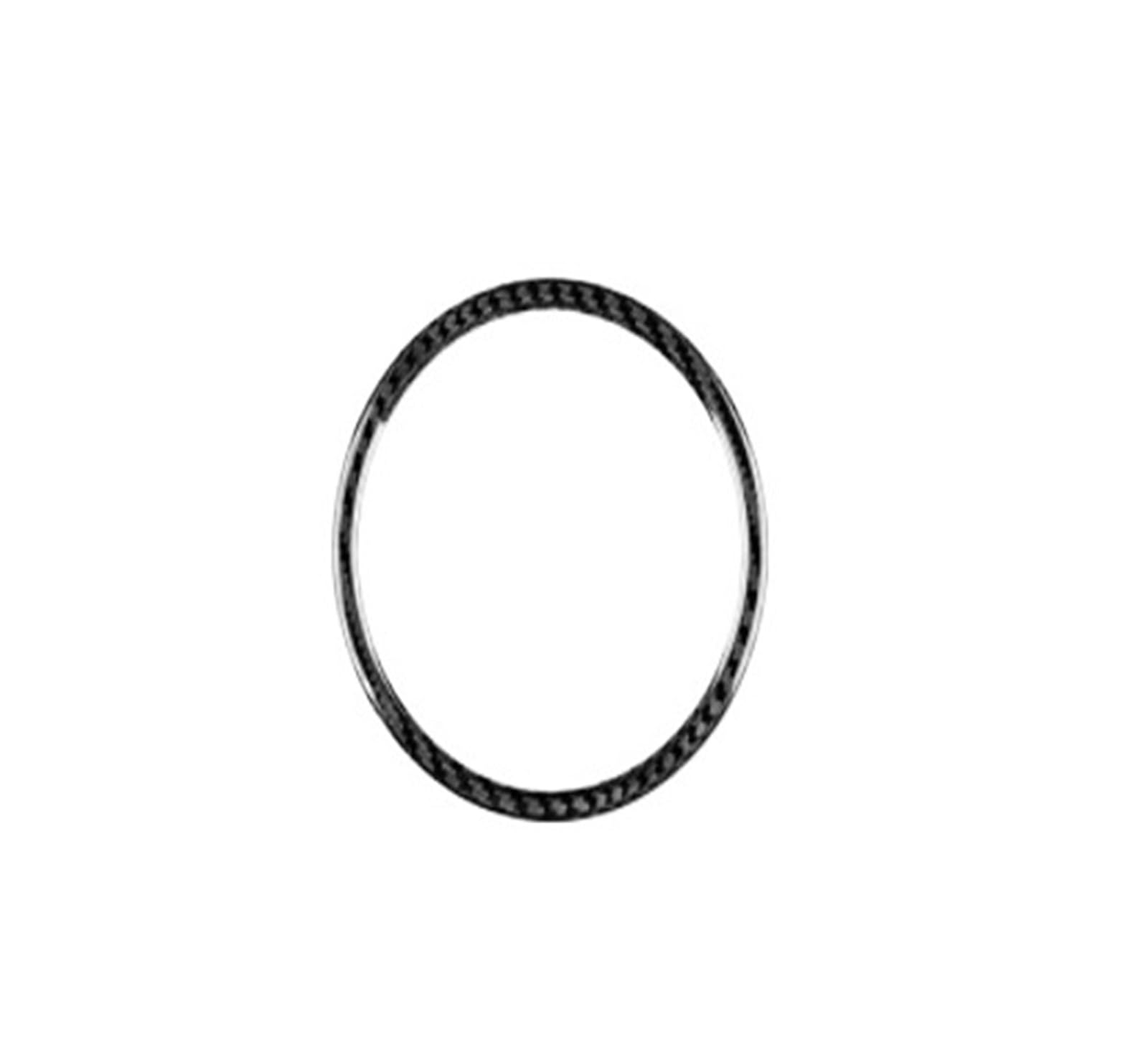 DWPTS Kompatibel for FIAT 500 2008–2021 2022 2023, echte Hartkarbonfaser-Aufkleber, Auto-Lenkrad-Mittelrahmen-Ring-Abdeckung, Innenzubehör(Black) von DWPTS