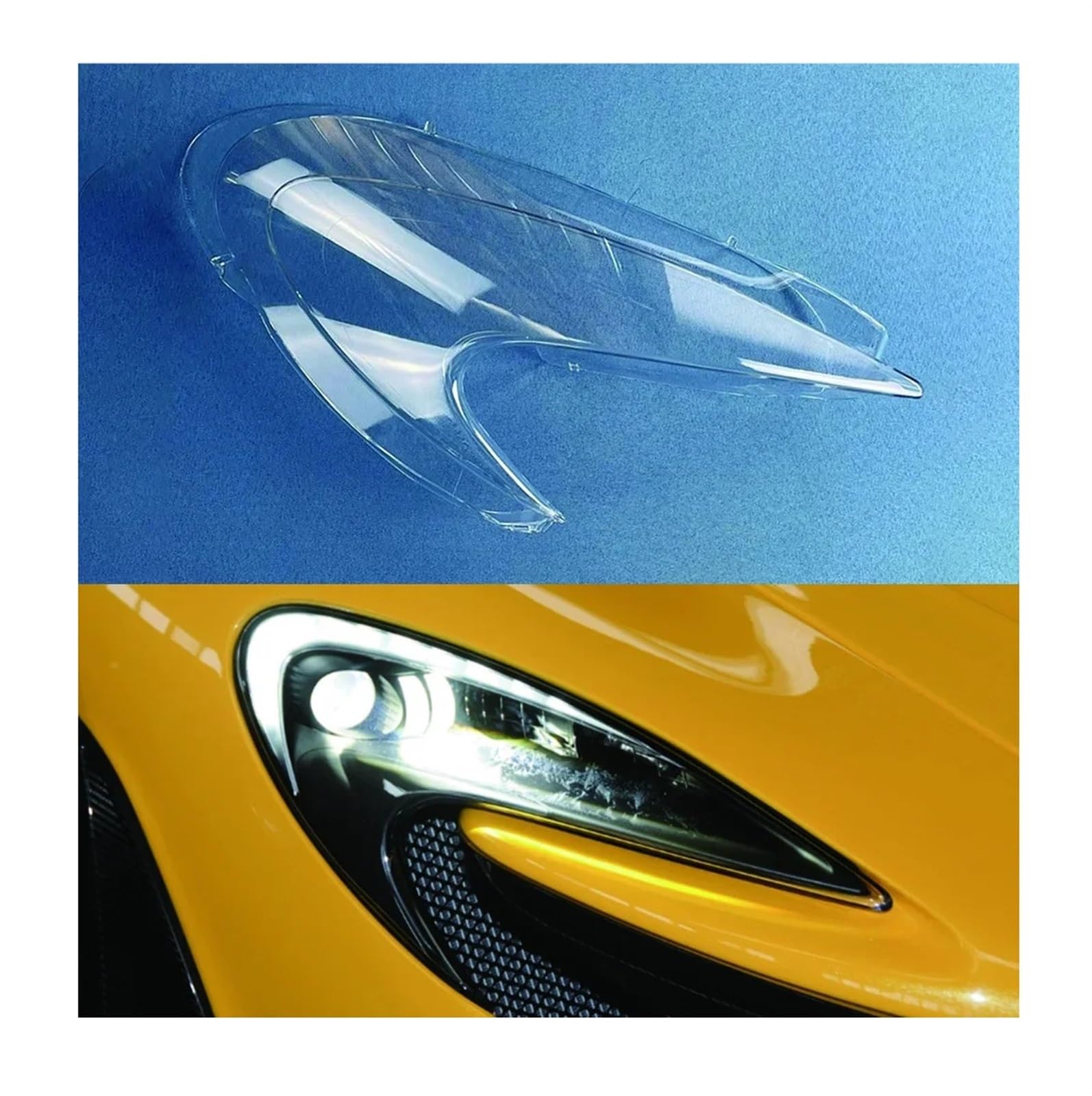 DWPTS Kompatibel for Mclaren P1 Auto Frontscheinwerfer Abdeckung Scheinwerfer Lampenschirm Lampcover Kopf Lampe Licht Abdeckungen Glas Objektiv Shell Caps(Right) von DWPTS