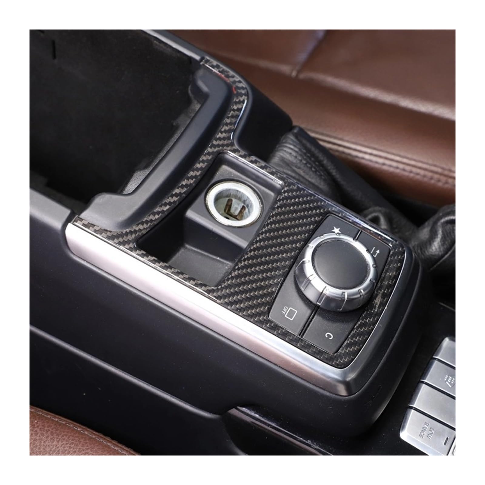 DWPTS Kompatibel for Mercedes Benz G-Klasse W463 12–18, echte Kohlefaser, Auto-Mittelkonsole, Modus-Taste, Rahmenabdeckung, Aufkleber, Autozubehör(Style C3) von DWPTS