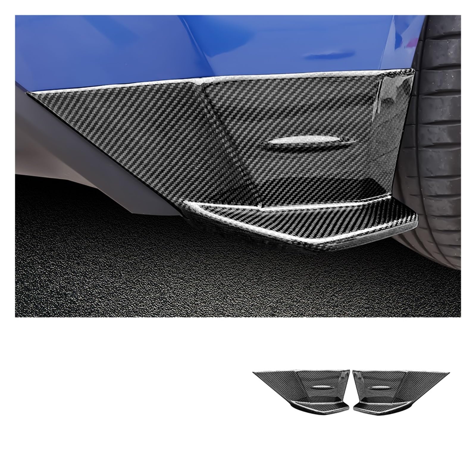 DWPTS Kompatibel for Subaru BRZ Toyota GR86 2021 2022 2023 Real Carbon Fiber Auto Side Wrap Winkel Hinten Wrap Winkel Abdeckung Innen Trim Zubehör(Rear Wrap) von DWPTS