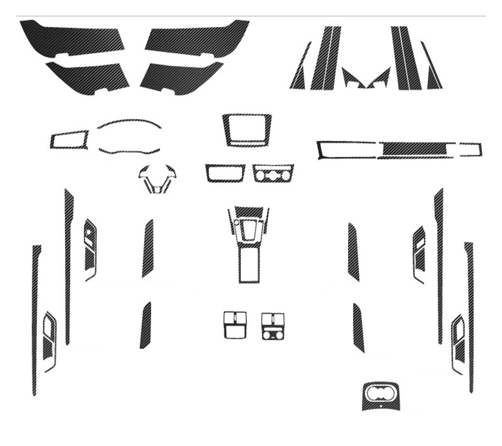 DWPTS Kompatibel for VW Passat 2011–2021, Innen-Mittelkonsolen-Modifikation, Kohlefaser-Dekorationsfilm-Aufkleber(16-18 Years) von DWPTS