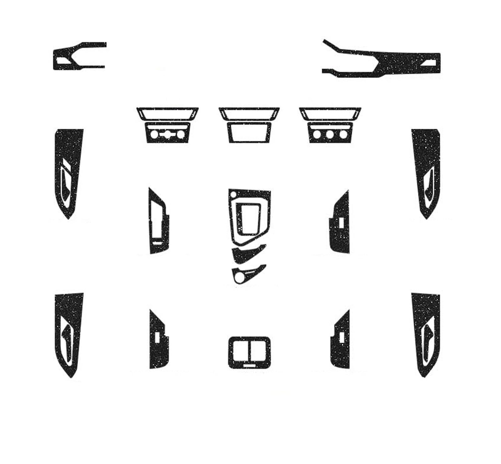 DWPTS Kompatibel for VW Tharu 19–21, Auto-Carbonfaser-Mittelkonsole, Innenmodifikation, dekorative Filmaufkleber, Autozubehör(A OR B OR C) von DWPTS