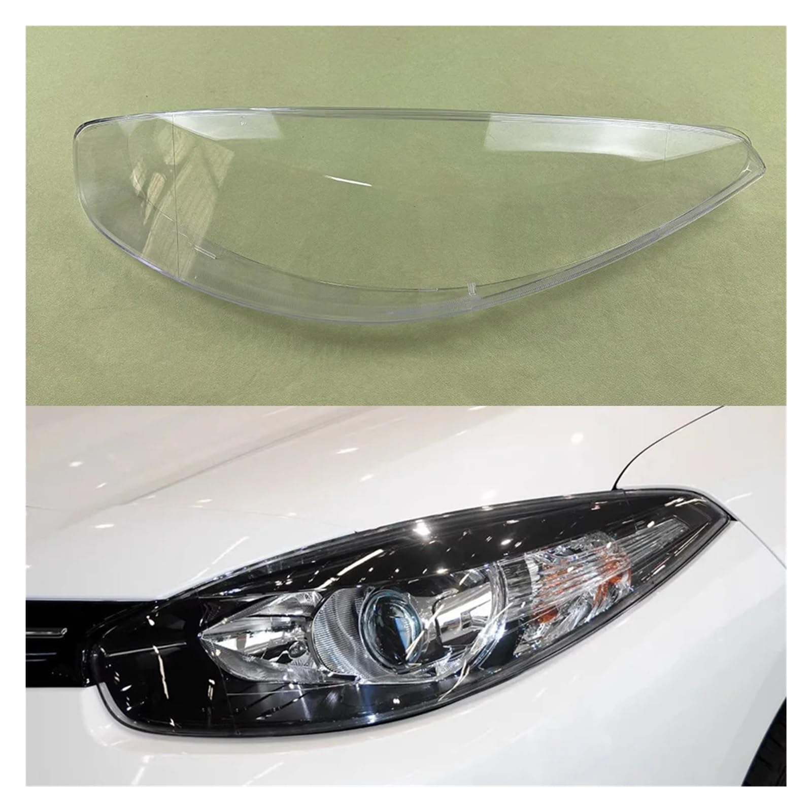 DWPTS Lampenschirm Kompatibel for Renault Fluence 2011-2015 Front Scheinwerfer Lampe Shell Transparente Scheinwerfer Abdeckung Objektiv(Left) von DWPTS