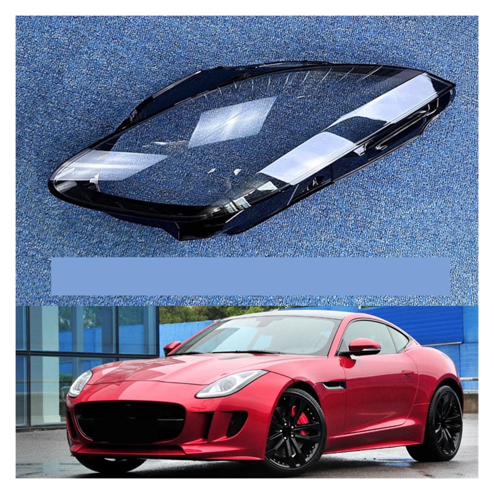 DWPTS Paar Scheinwerferabdeckungen kompatibel for Jaguar F-Type 2013–2020. Scheinwerferabdeckung, Scheinwerferschale, importierte transparente Schattenmaske, Lampenschirmlinse von DWPTS