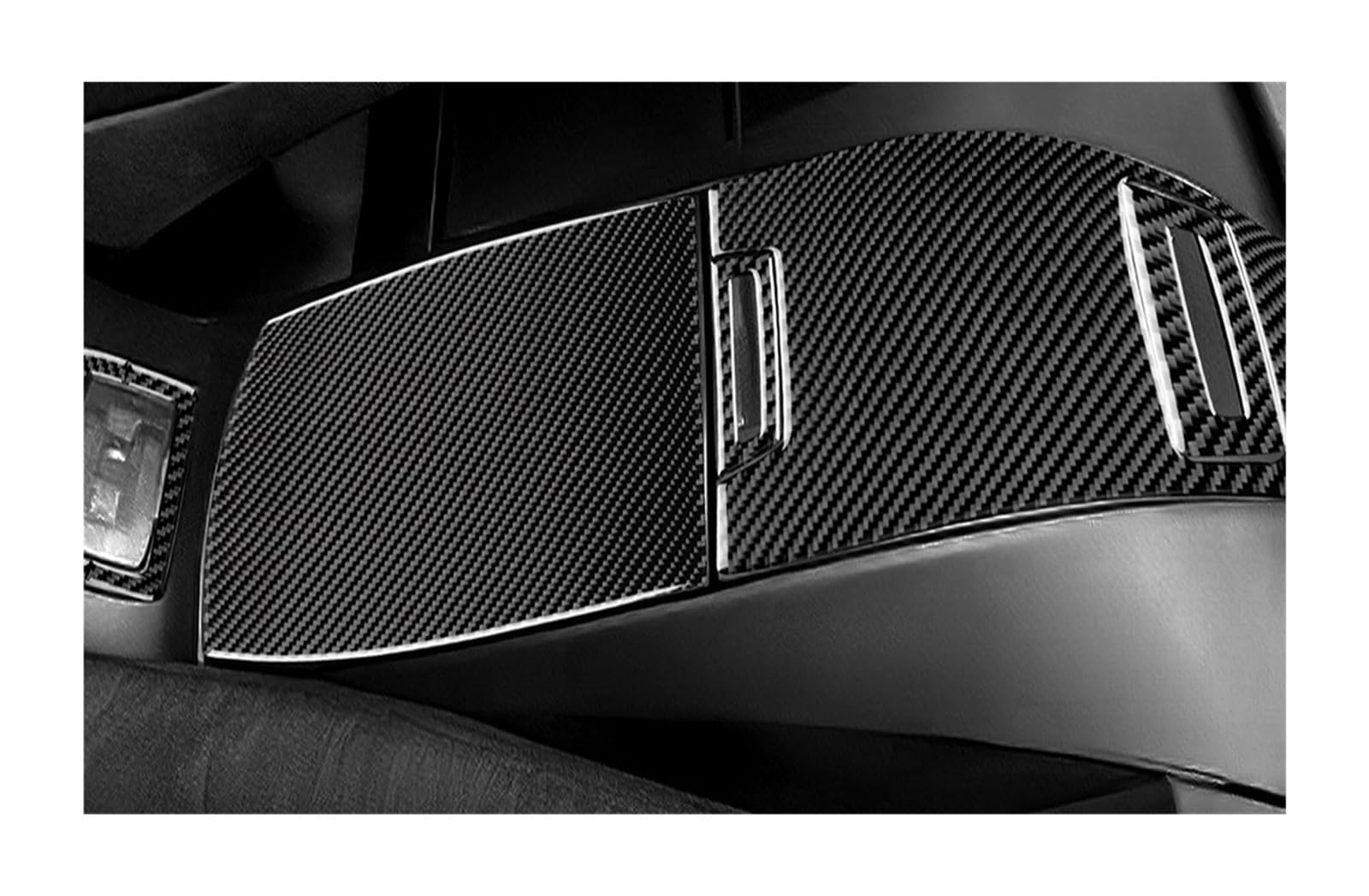 DWPTS Real Carbon Fiber Aufkleber kompatibel for BMW Z4 E85 E86 2003–2008 Auto hinten Mittelkonsole Aufbewahrungsbox Abdeckung Innenverkleidung Zubehör(Black A) von DWPTS