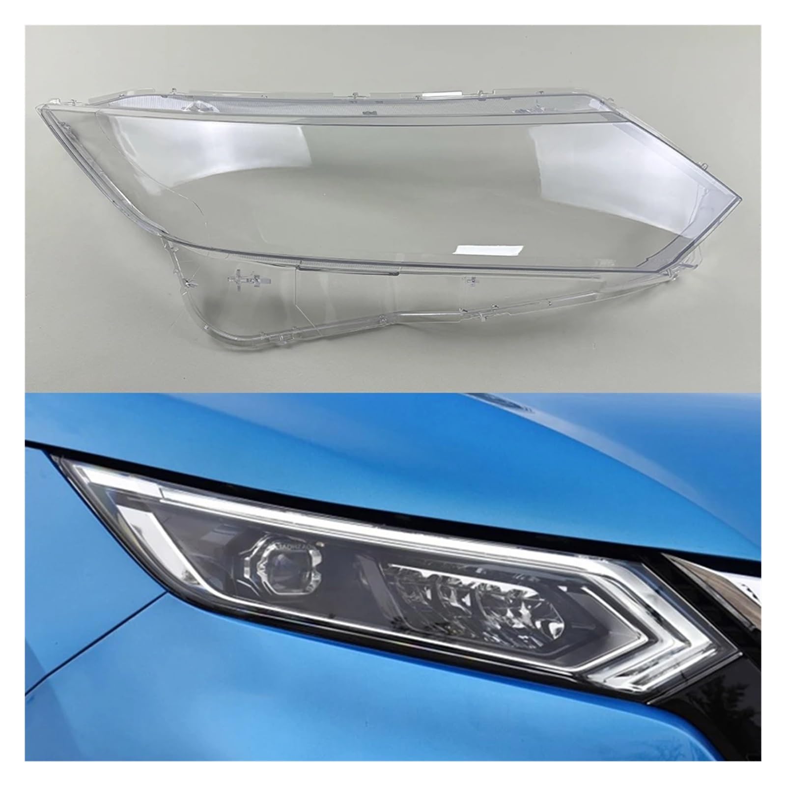 DWPTS Scheinwerfer Abdeckung Objektiv Transparent Lampe Shell Lampcover Lampenschirm Kompatibel for Nissan Qashqai 2019-2022(Right) von DWPTS