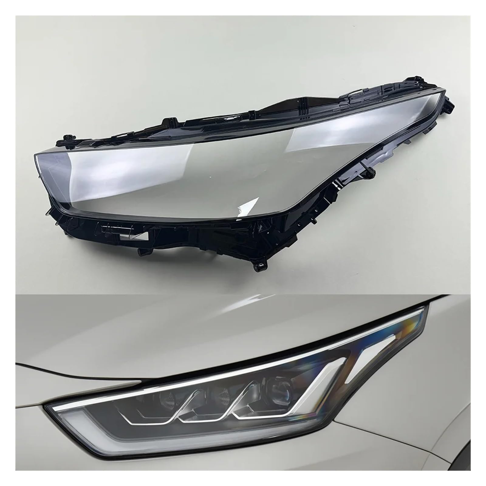 DWPTS Scheinwerfer Abdeckung Transparent Lampenschirm Scheinwerfer Shell Objektiv Kompatibel for Toyota Highlander 2022 2023(High Left) von DWPTS