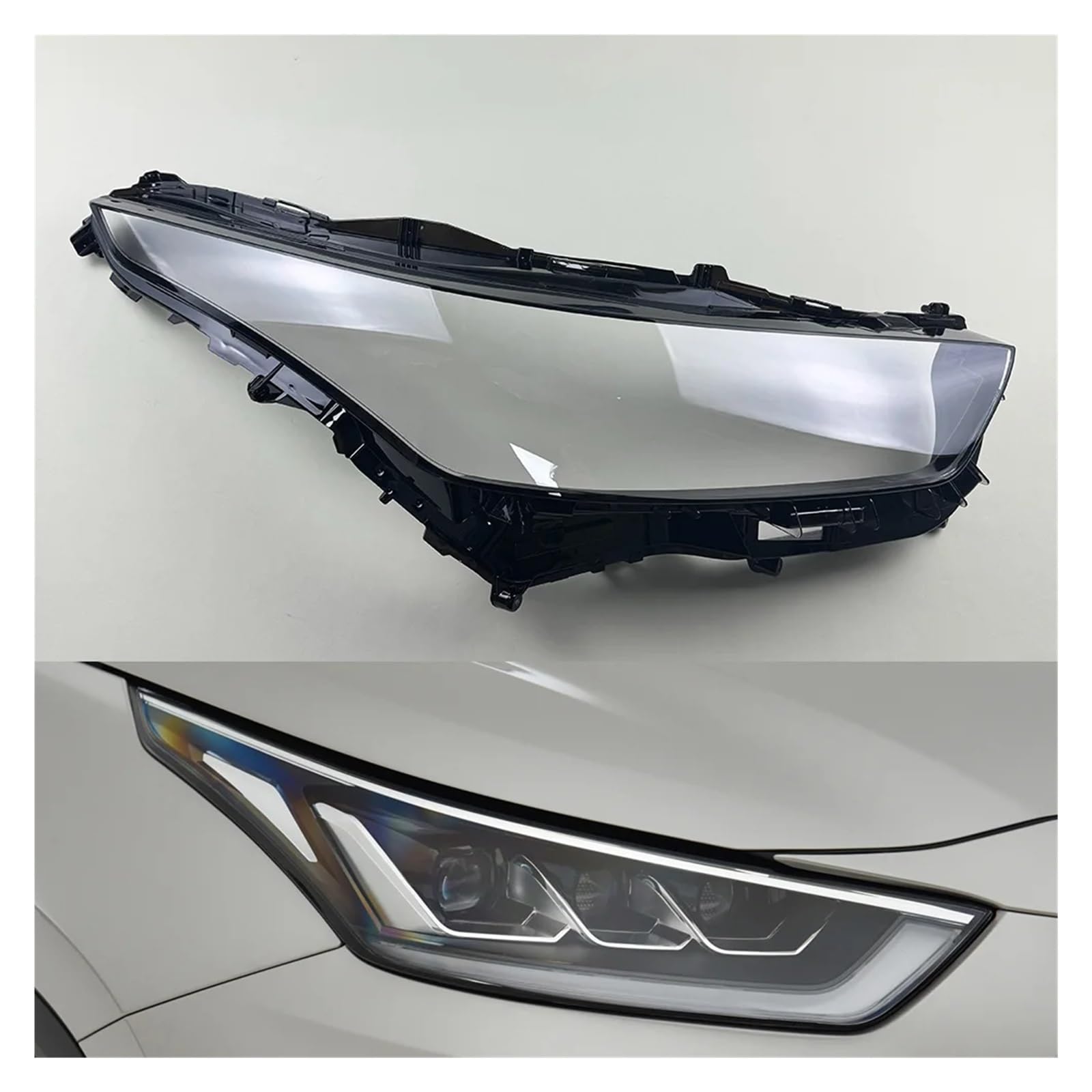 DWPTS Scheinwerfer Abdeckung Transparent Lampenschirm Scheinwerfer Shell Objektiv Kompatibel for Toyota Highlander 2022 2023(High Right) von DWPTS