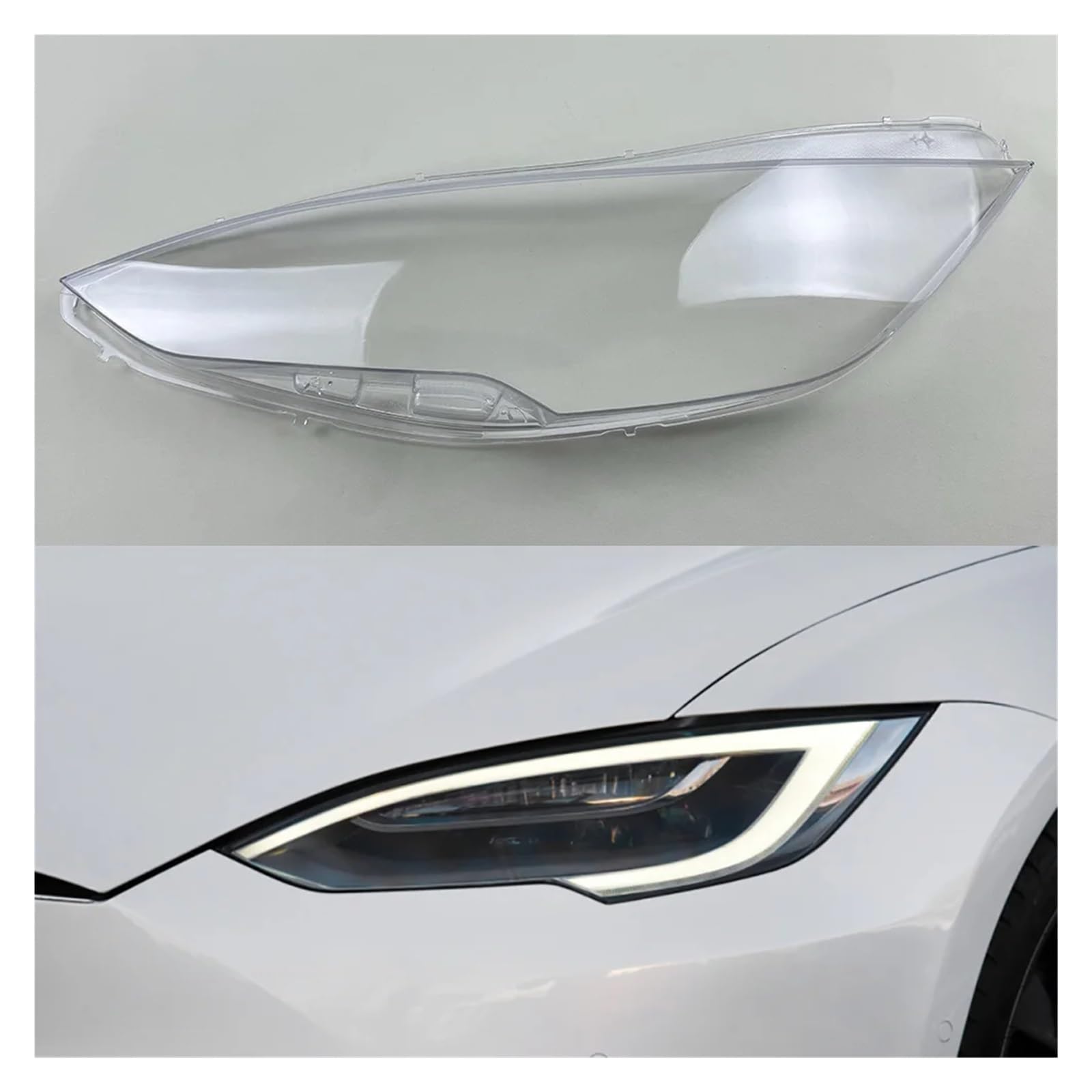 DWPTS Scheinwerfer Abdeckung Transparente Maske Scheinwerfer Lampe Shell Objektiv Lampenschirm Kompatibel for Tesla Model S 2014-2022(Left) von DWPTS