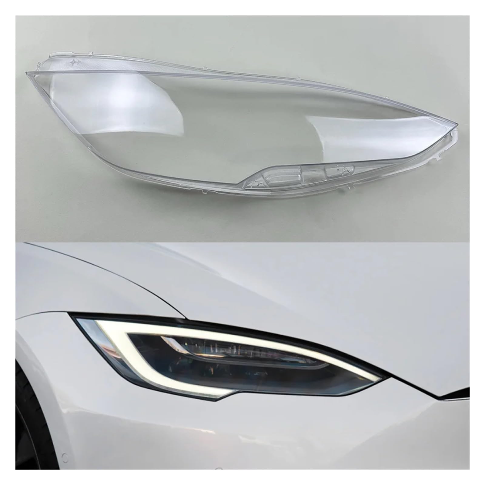 DWPTS Scheinwerfer Abdeckung Transparente Maske Scheinwerfer Lampe Shell Objektiv Lampenschirm Kompatibel for Tesla Model S 2014-2022(Right) von DWPTS