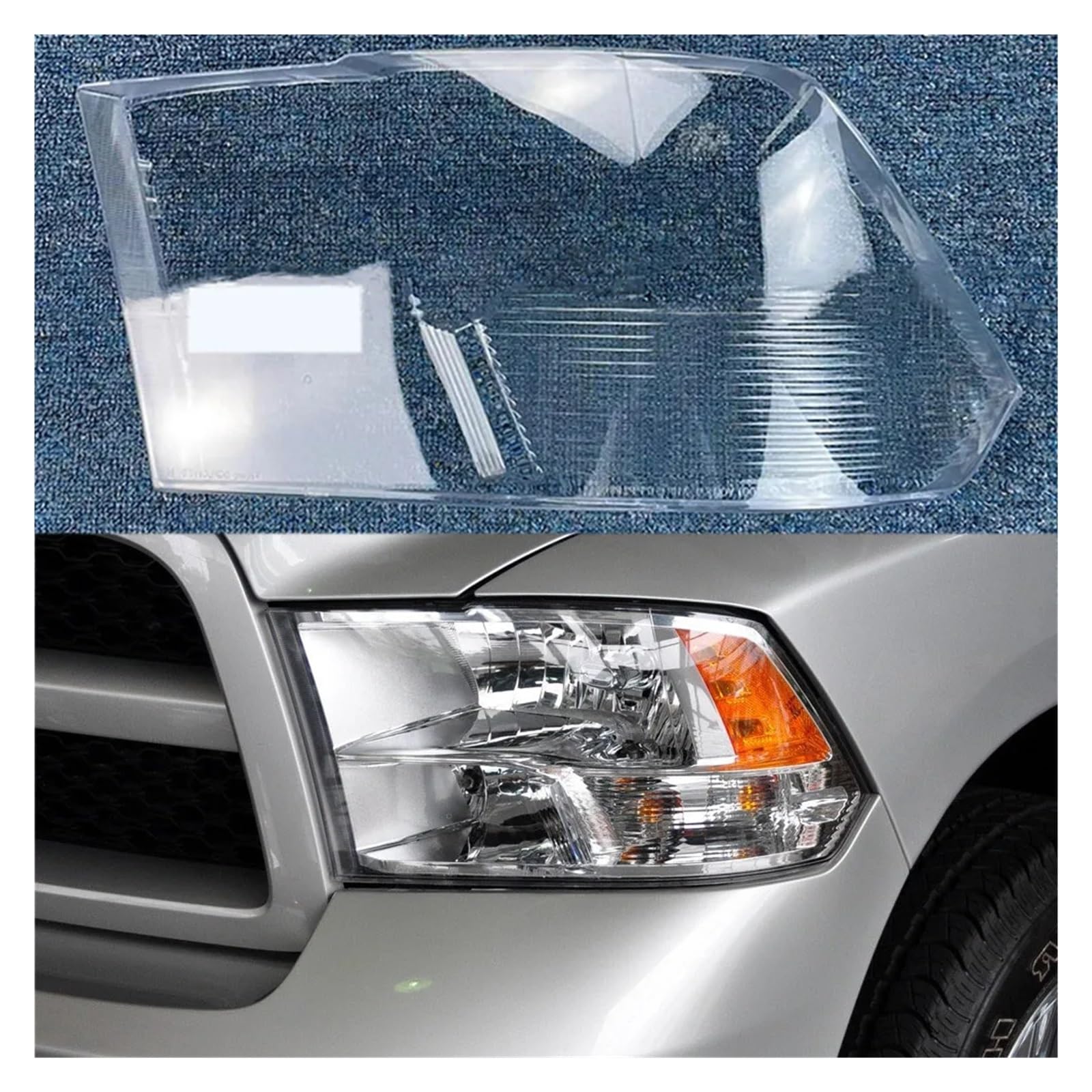 DWPTS Scheinwerferschale, transparent, Scheinwerferabdeckung, Lampenschirm, Lampenschirm, Linse, kompatibel mit Dodge, kompatibel mit RAM Trucks (US-Version) 2009–2014(Left) von DWPTS