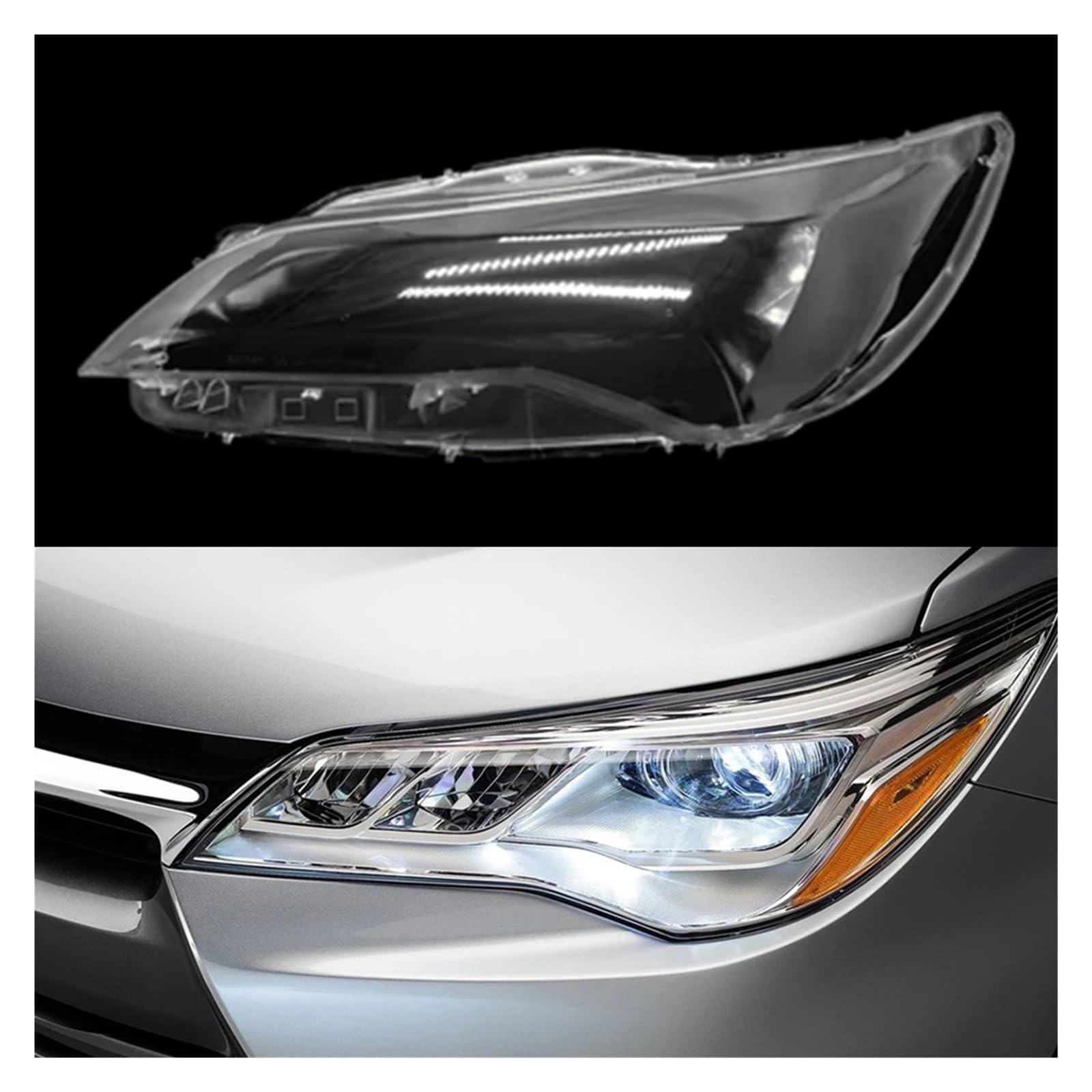 DWPTS Transparente Scheinwerfer-Glasschale, Lampenschirm, Scheinwerfer-Objektivabdeckung, kompatibel for Toyota Camry 2015 2016 2017, europäische und amerikanische Version(American Left) von DWPTS