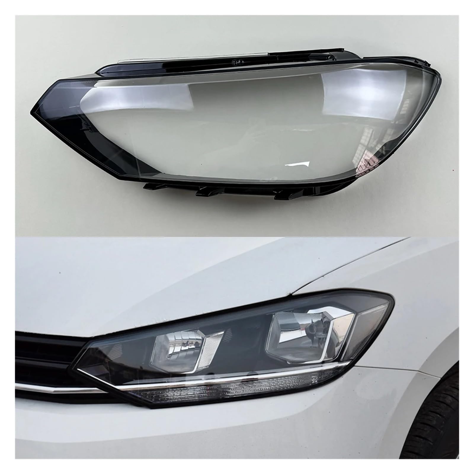 DWPTS Transparente Scheinwerferabdeckung Lampenschirm Lampenlinsenschale Scheinwerfergehäuse Kompatibel for VW Touran L 2016-2021 Halogen(Low Left) von DWPTS