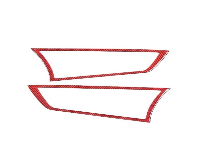 DWPTS Weichen Carbon Auto Innen Tür Griff Panel Trim Aufkleber Kompatibel for Jaguar F-Type 2013-2022 Auto Innen Zubehör(Red) von DWPTS