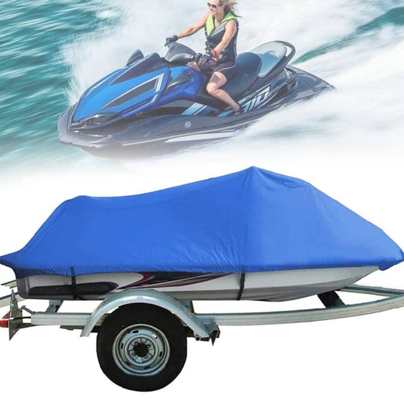 Boat Cover, Waterproof 210d Oxford Cloth Boat Cover, Boat Cover for Yacht V Hull Rowing Boat Inflatable Boat(Blue,13ft) von DWSSX