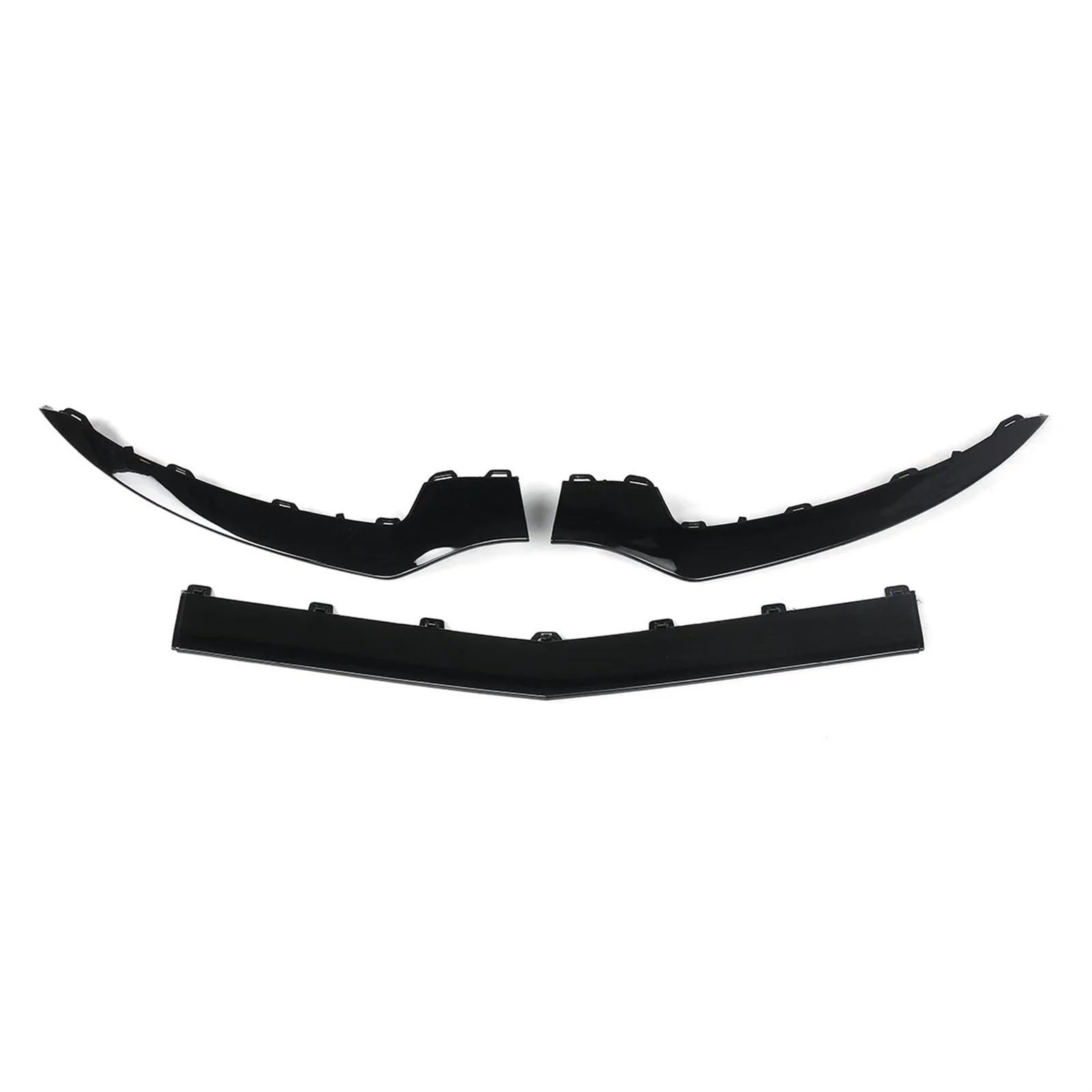 Auto Frontspoiler Für Benz W207 Für E-Klasse E200 E350 2014-2016 3 Stücke Schwarz Auto Front Stoßstange Lip Splitter Diffusor Spoiler Schutz Abdeckung Vordere Stoßstange Unten(Glossy Black) von DWTNMEX