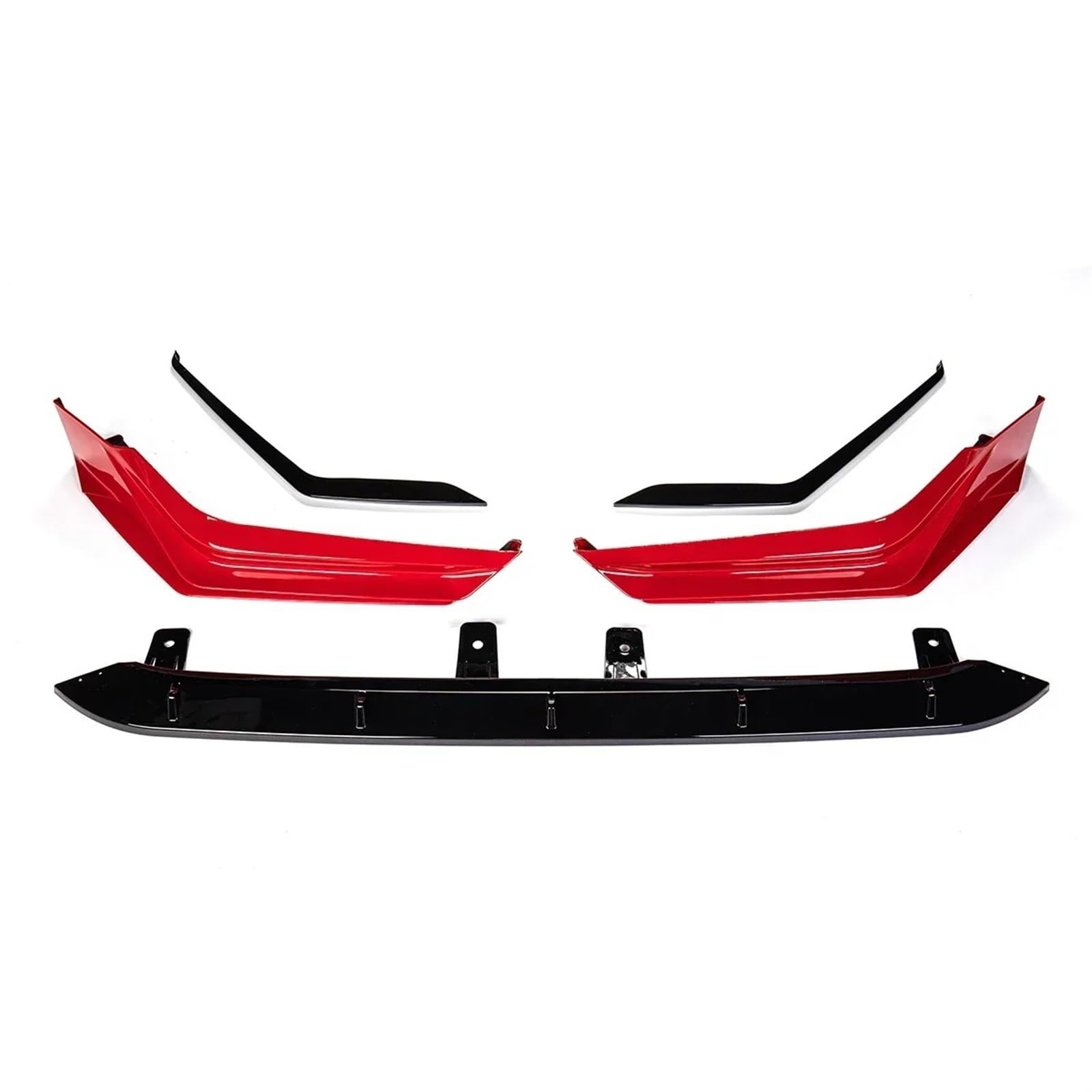 Auto Frontspoiler Für Civic FE180 2022-2023 Frontstoßstangenschutz Schutzkörper Kit FE180 Frontstoßstangen Spoilerlippe Kinnstoßstangensplitter Vordere Stoßstange Unten(Red) von DWTNMEX