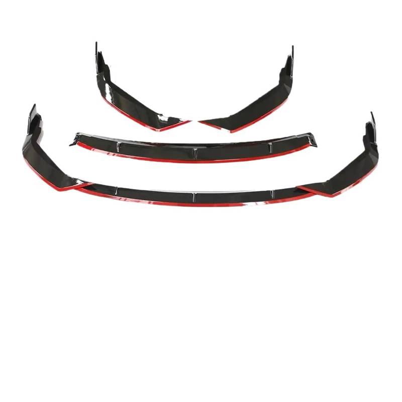 Auto Frontspoiler Für Toyota Für Corolla 2019 2020 2021 Frontschürze Lippe Kinn Tuning Zubehör Splitter Body Kit Spoiler Deflektor ﻿ ﻿ ﻿ Vordere Stoßstange Unten(Red Line) von DWTNMEX