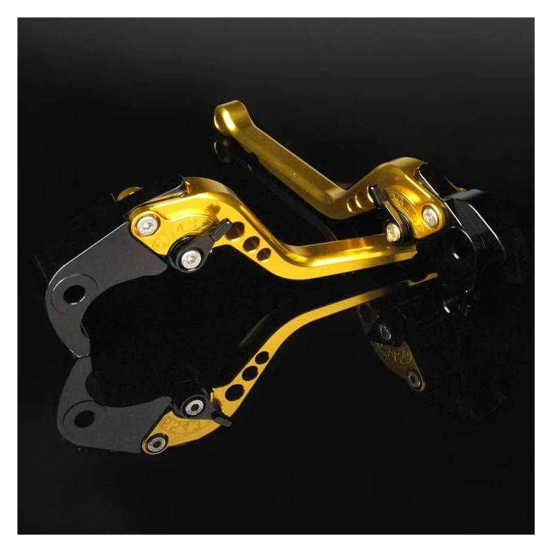 Bremshebel Motorrad Für MT09 Für MT07 Für FZ09 Für FZ07 Für MT-09 Für MT07 Für MT 07 09 Einstellbarer Motorradbremskupplungshebel Kupplung Bremshebe(A Golden) von DWTNMEX