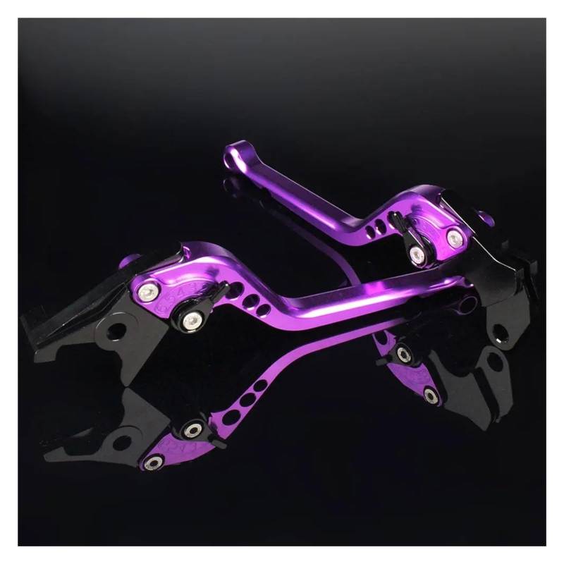 Bremshebel Motorrad Für MT09 Für MT07 Für FZ09 Für FZ07 Für MT-09 Für MT07 Für MT 07 09 Einstellbarer Motorradbremskupplungshebel Kupplung Bremshebe(A Purple) von DWTNMEX