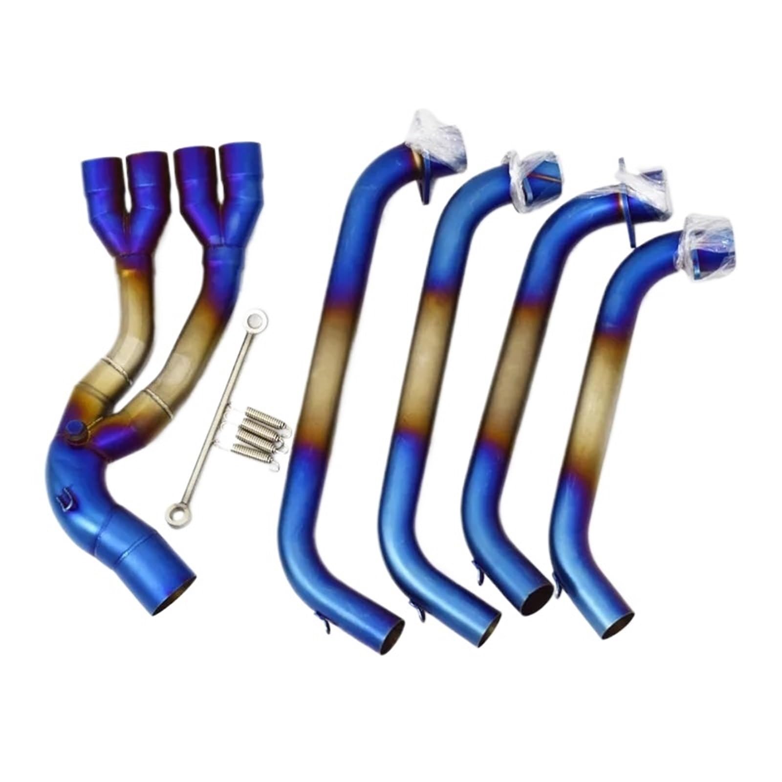 Für CB650F Für CB650R Für CBR650 Für CBR650F 2014-2022 Motorradauspuffanlage Front Link Pipe Slip On 51mm Schalldämpfer Motorrad Auspuff Mittelrohr Pipe Exhaust(B) von DWTNMEX