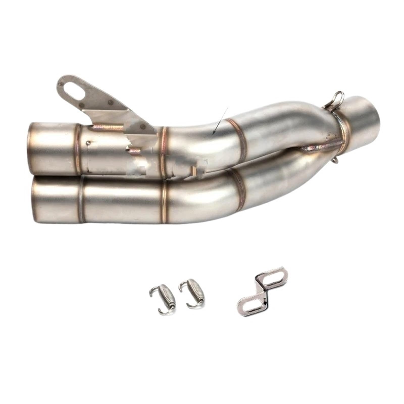 Für CBR Für CBR125 Für CBR250 Für R1 Für R3 51mm Motorrad Schalldämpfer Rohr Edelstahl Auspuff Motorrad Auspuff Mittelrohr Pipe Exhaust(A) von DWTNMEX