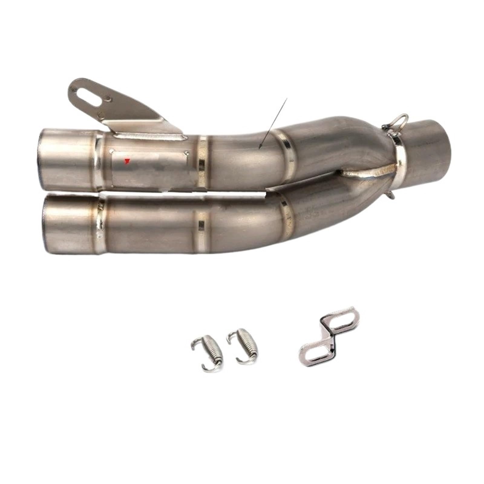 Für CBR Für CBR125 Für CBR250 Für R1 Für R3 51mm Motorrad Schalldämpfer Rohr Edelstahl Auspuff Motorrad Auspuff Mittelrohr Pipe Exhaust(B) von DWTNMEX