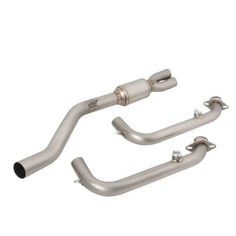 Für CFMOTO Für 450SR Motorrad Auspuff Titan Legierung Vorne Mitte Link Rohr Motorrad Auspuff Mittelrohr Pipe Exhaust(1) von DWTNMEX