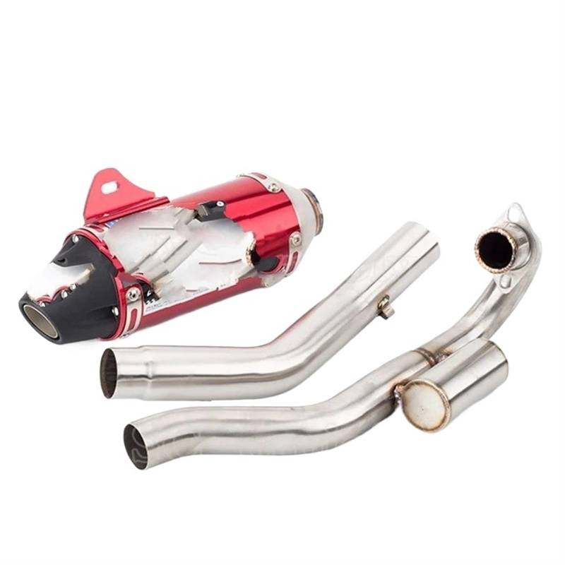 Für CRF150F Für CRF230F Für CRF250 2003-2016 Motorradauspuff Schalldämpfer Vorne Link Rohr Tubo Escape Moto System Motorrad Auspuff Mittelrohr Pipe Exhaust(Type C2) von DWTNMEX