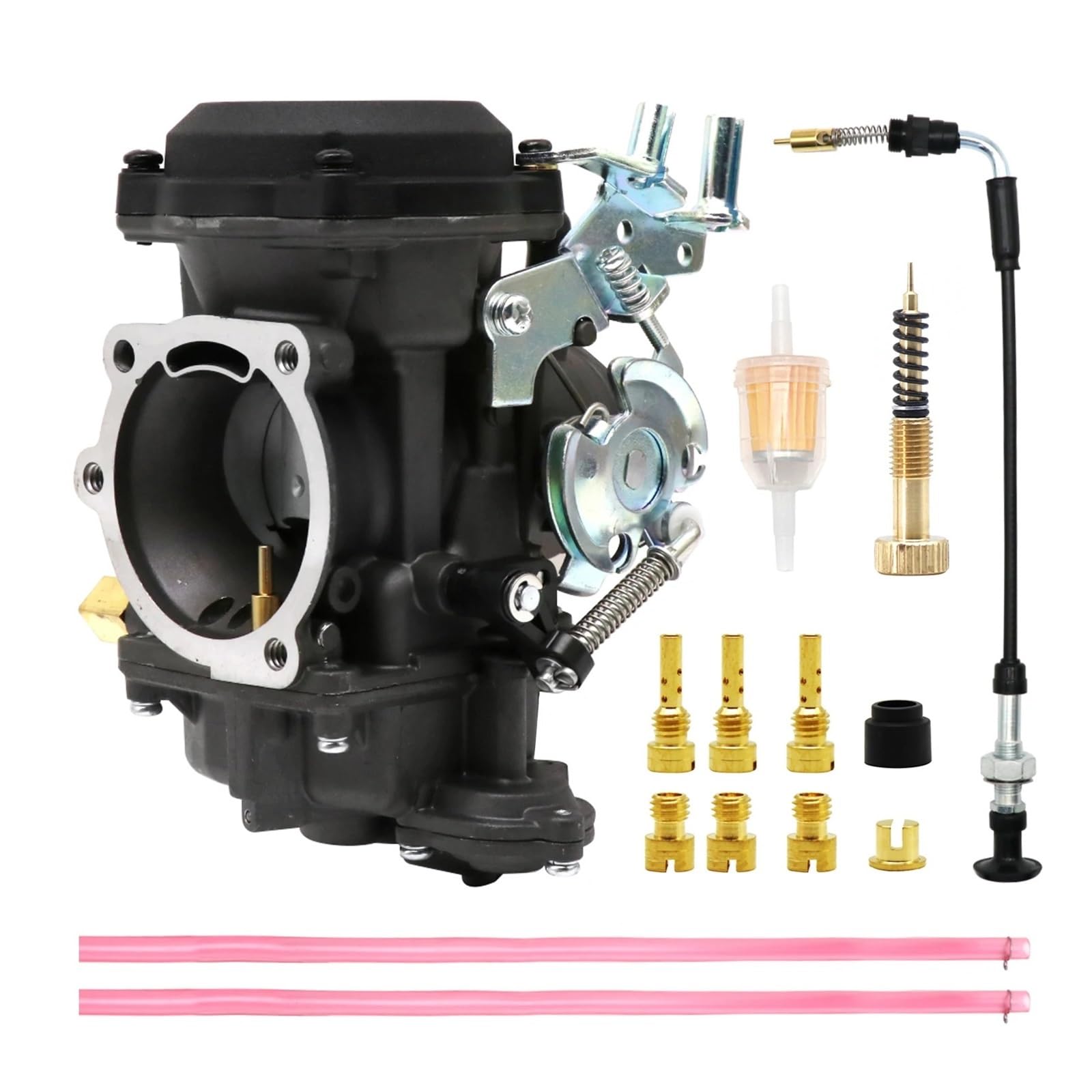 Für CV40 Vergaser Motorrad 40mm Carb Für Davidson Für Sportster Dana Electra Glide Fat Boy Kraftstoff System Zubehör Kraftstoff System Vergaser Ersatz vergaser(Carburetor Set) von DWTNMEX