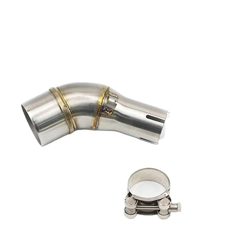 Für Kawasaki Für ER6N Für NINJIA250 Für Z250 Für Z250SL 51mm Einlass Motorrad Auspuff Schalldämpfer ﻿ Motorrad Auspuff Mittelrohr Pipe Exhaust(Z250SL) von DWTNMEX