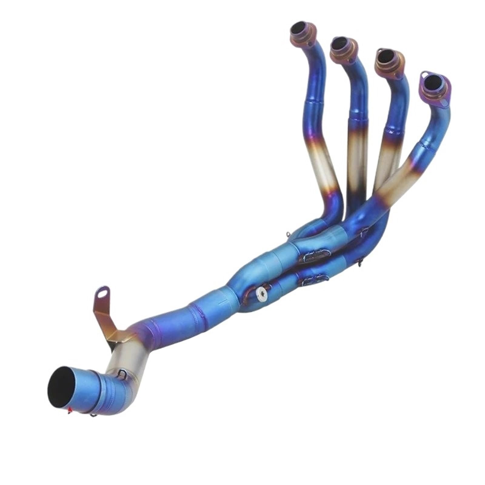 Für Kawasaki Für Ninja Für Z900 2017-2024 Motorrad Auspuff Systeme Header Vorne Link Rohr 51mm Schalldämpfer Motorrad Auspuff Mittelrohr Pipe Exhaust(Blue) von DWTNMEX